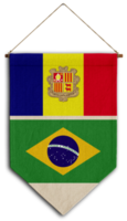 flagge beziehung land hängen stoff reise einwanderung beratung visum transparent andorra brasilien png