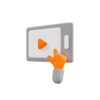 educación en línea y e-learning icono 3d png