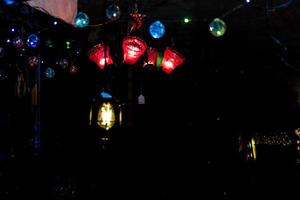 Bright colored lamp bulbs photo