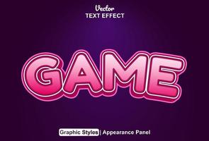 Game text effects with graphic style and editable. vector