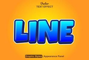 line text effect with graphic style and editable. vector