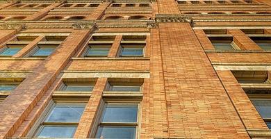 Abstract building wall with windows photo