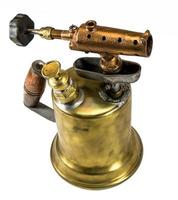 Old fashioned brass blow torch photo