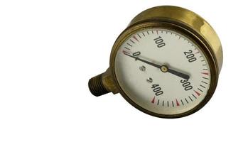 Antique vintage brass pressure gauge photo