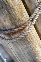 Abstract mooring rope close up photo
