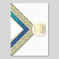 Al Quran book cover design vector