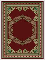 Islamic Book Cover design and arabaic border frame. vector