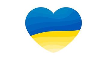 Heart in Ukrainian colors vector