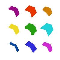 Set of multicolored various arrows. Vector illustration