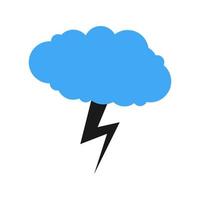 A cloud with a thunderstorm. Vector illustration.