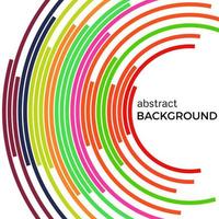 Abstract background with bright rainbow colorful lines. Colored circles with place for your text on a white background. vector