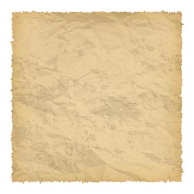 Old paper with burnt edges isolated on white background with place for your text. Vector illustration