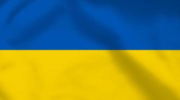 Ukrainian national flag. Waving flag of Ukraine. Vector illustration