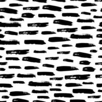 Seamless pattern with dark hand drawn scribble smear on white background. Abstract grunge texture. Vector illustration