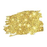 Golden Paint Glittering backdrop on a white background. Background with gold sparkles and glitter effect. Empty space for your text. Vector illustration