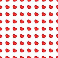 Seamless Pattern with Red Low Poly Heart. Symbol of Love. Vector illustration