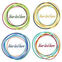 Set of colorful abstract vector circles. Vector banners and design elements.