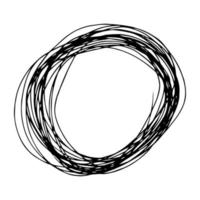 Sketch Hand drawn Ellipse Shape. Abstract Pencil Scribble Drawing. Vector illustration.