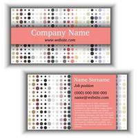 Business card template with abstract background. Multicolored circles. vector