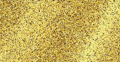 Golden glittering background with gold sparkles and glitter effect. Banner design. Empty space for your text. Vector illustration