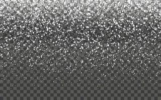 Premium Vector  Snowfall with silver background and glitter