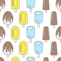 Seamless pattern with ice cream. Vector illustration.