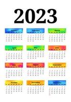 Calendar for 2023 isolated on a white background vector