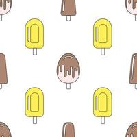 Seamless pattern with ice cream. Vector illustration.