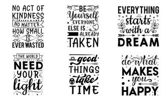 Set of motivational quotes vector