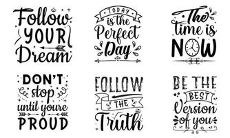 Set of motivational quotes vector