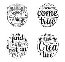 conjunto de citas motivacionales vector