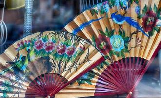 Asian folding fan abstract photo