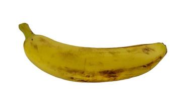 Banana with large brown spot on side photo