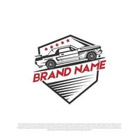 classic racing car logo design inspiration, modification car logo vector