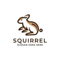 cute squirrel animal logo design vector, best for pet logo inspiration vector