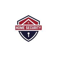 insignia de diseño de logotipo de seguridad en el hogar, diseño de logotipo de guardia inteligente de bienes raíces vector