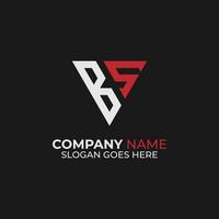 BS letter name logo design inspirations, B and S monogram logo vector template