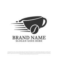 Inspiración en el diseño del logotipo de entrega de cafetería, puede usar la marca de café de alimentos y bebidas vector