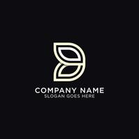 simple monogram of letter D with outline style, initial name D logo design design vector