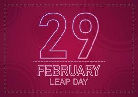 Happy Leap Day on 29 February with Cute Frog in Flat Style Cartoon Hand Drawn Background Templates Illustration vector