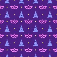 Happy New Year 2023 Seamless Pattern Design with Decoration in Template Hand Drawn Cartoon Flat Illustration vector