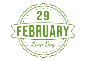 Happy Leap Day on 29 February with Cute Frog in Flat Style Cartoon Hand Drawn Background Templates Illustration vector