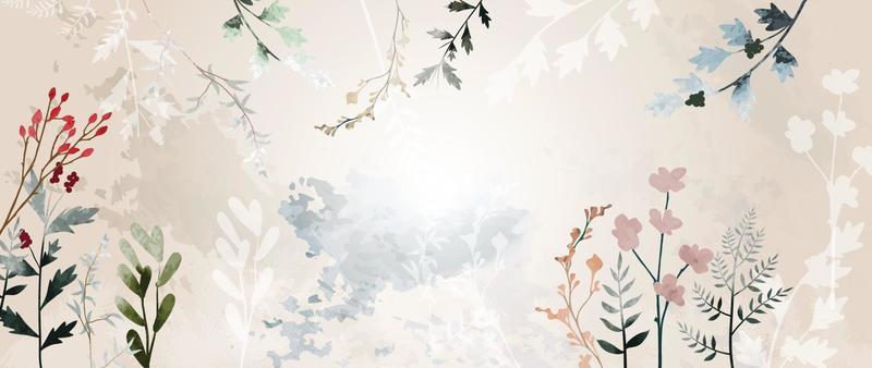 Autumn Flowers Wallpaper Vector Art & Graphics 