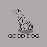 good dog simple portrait vector design for use in any or t shirt