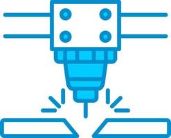 Laser Cutting Machine Creative Icon Design vector