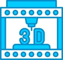 diseño de icono creativo de impresión 3d vector