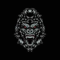 Head Gorilla Illustration vector