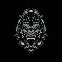 Head Gorilla Illustration vector