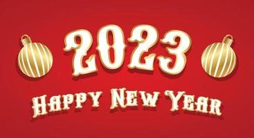 Happy New Year 2023 vector illustration banner and wallpaper