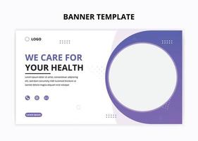 Healthcare Medical social media web banner design Pro vector. vector